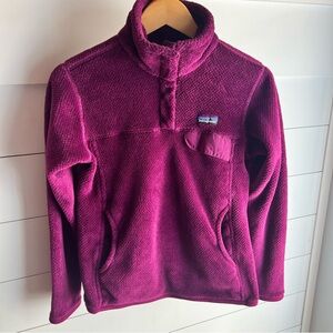 Patagonia Women’s Fuchsia Purple ReTool Snap T Fleece Pullover Size Medium